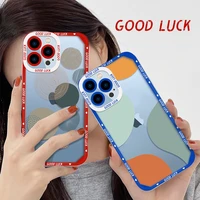 abstract graffiti case for iphone 13 12 mini 11 pro max xs x xr 7 8 plus se 2020 lens protection shockproof clear soft fundas