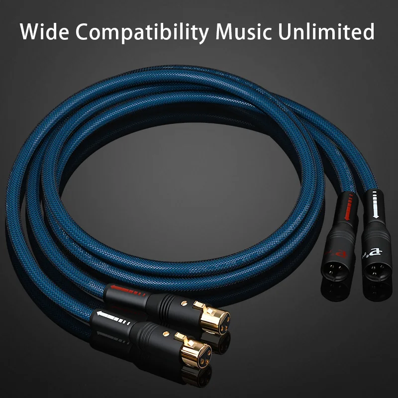 Аудиокабель ATAUDIO HiFi XLR, восемь ядер с серебряным покрытием, 3-контактный, со сбалансированным штекером/гнездом, для микрофона и микшера