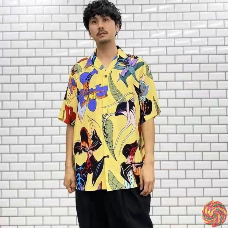 

Wacko Maria 22SS HAWAIIAN SHIRT Hundred Flowers Three-color Short Sleeve Casual Shirt