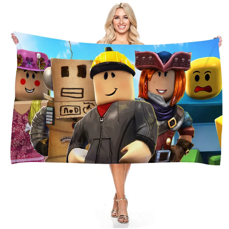 

ROBLOX Oversized Beach Towel Pool Towels Microfiber Quick Dry Swim Towel Blanket Large Microfiber Sand Free Beach Towels
