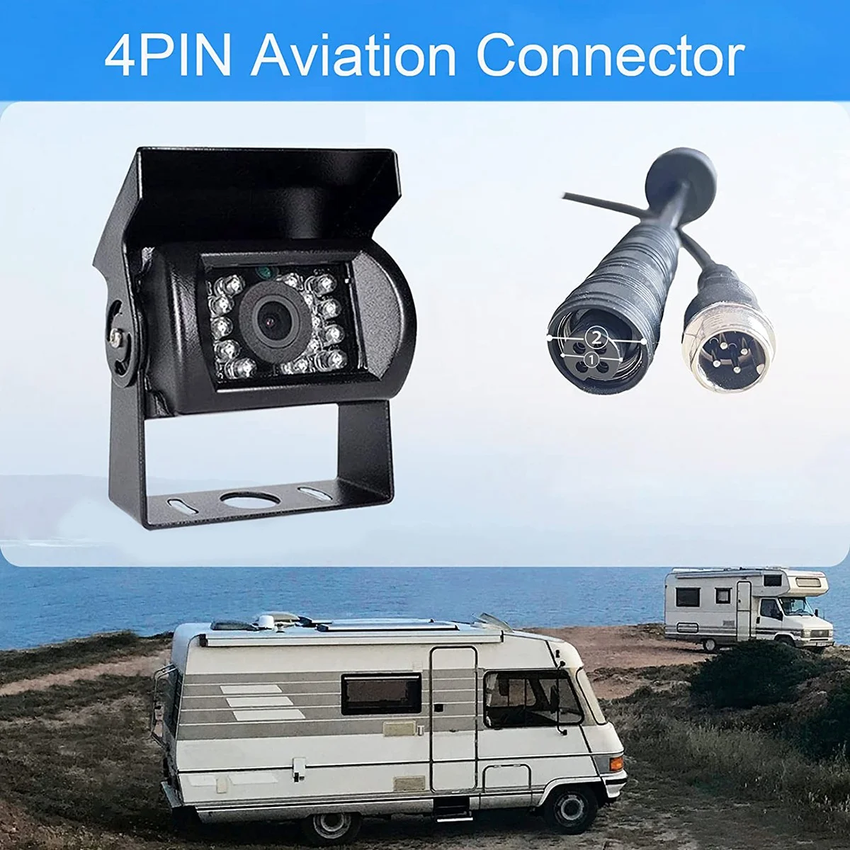 1080P HD резервная камера IP69 Водонепроницаемая широкоугольная заднего вида для