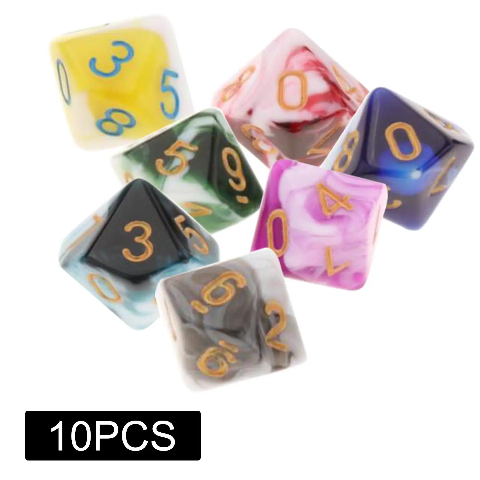 

10 Pieces Multi Sided Astrological Dice Table Game for Role Playing Game