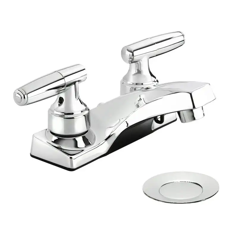

Dual Handle Bathroom Faucet with Drain, Chrome Kitchen faucets Garden hose extender Baño accesorios Sink accessories Faucet ext