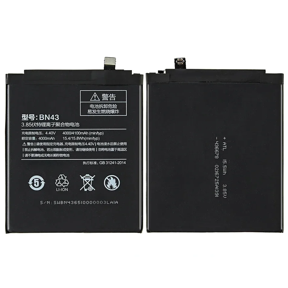 BM46 BM47 BN31 BN41 BN43 BN45 BN4A BN37 BN46 Аккумулятор для Xiaomi Redmi Note 3 3S 3X 4 4X 5 5A 6 6A 7 7A 8 8A 8T 9 9A 9S 10X Pro