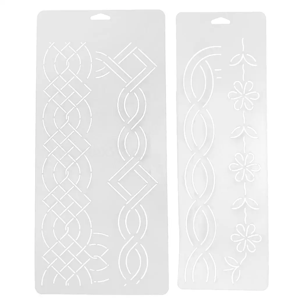 2шт цветочный пластиковый трафарет для квилтинга инструмент шитья в стиле