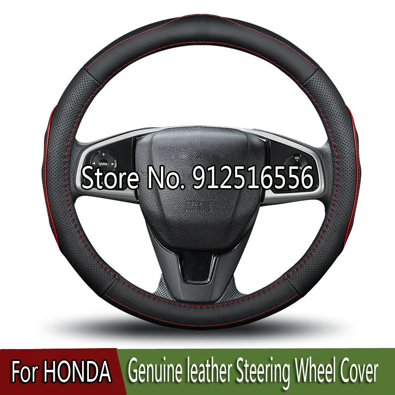 

Car-Styling Accessories Leather Steering Wheel Cover Nonslip For Honda Passport YF7 YF8 2018 2019 2020 2021 2022