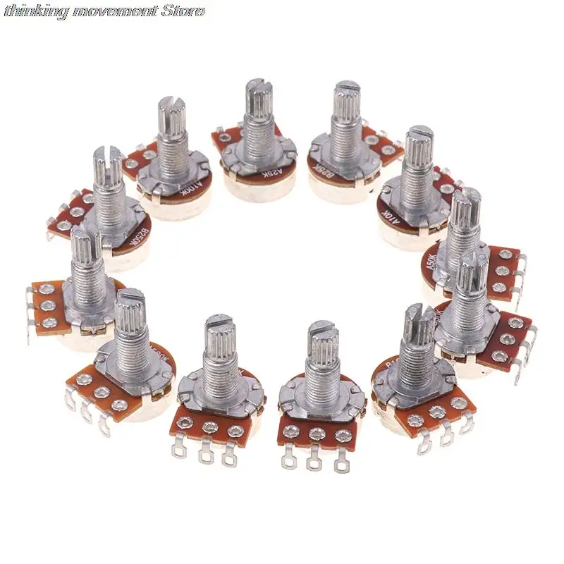 

Brass Shaft Potentiometer For Electric Guitar Bass A250K/B250K/A500K/B500K