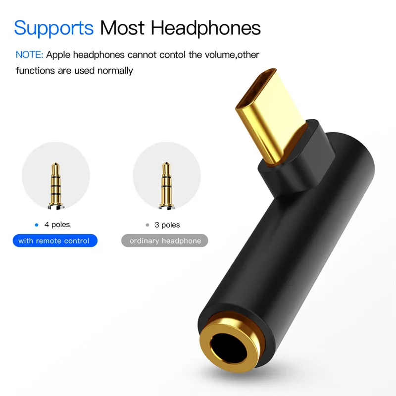 

Type C To 3.5mm Jack Earphone Cable USB C Male To 3.5mm AUX Audio Adapter USB-C 3.5 Converter Cable for Samsung Xiaomi
