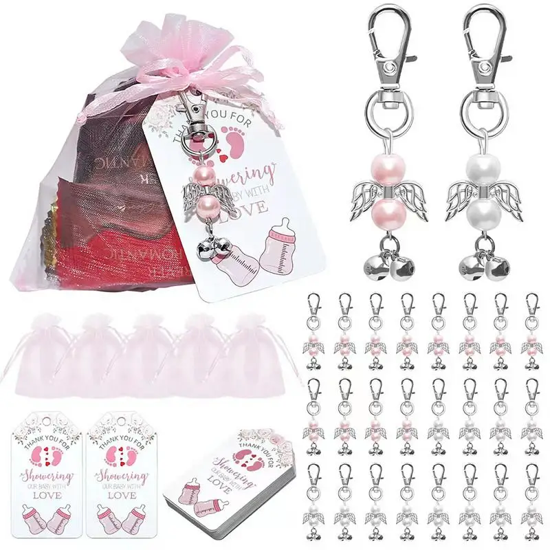 

24 Pieces Angel Bell Keychain Baptism Favors Thank You Gifts For Guests Guardian Angel Gifts Angel Pendant For Baby Shower