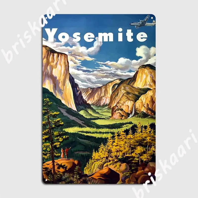 

Винтажный металлический постер Yosemite National Park California Travel с рисунком на заказ