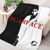 scarface blanket 3d movie cartoon blanket scarface pattern printing throw blanket dollar flannel blanket bedding sofa gift