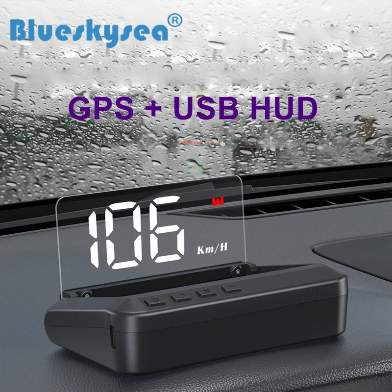 

Blueskysea G100 USB GPS HUD Head Up Display Windshield Car Speedometer Projector Digital Electronics Accessory For All Cars