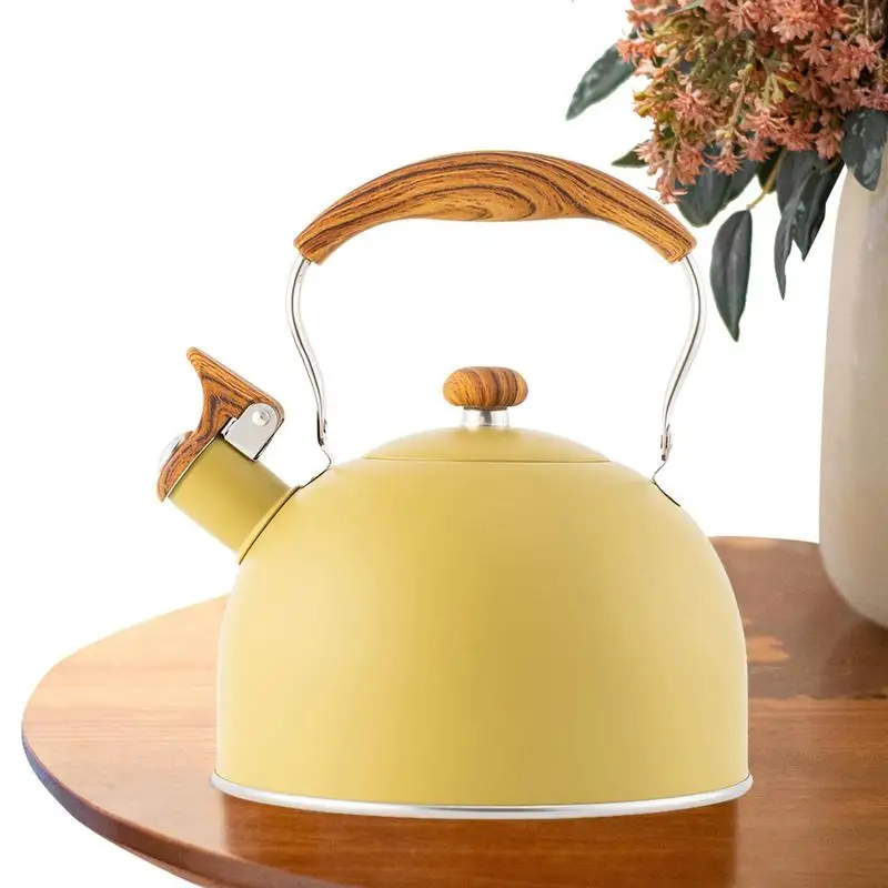 

Stove Top Whistling Tea Kettle Retro 2.5L Stainless Steel Tea Kettle For Stove Top Teakettle For Stove Top With Heat Proof