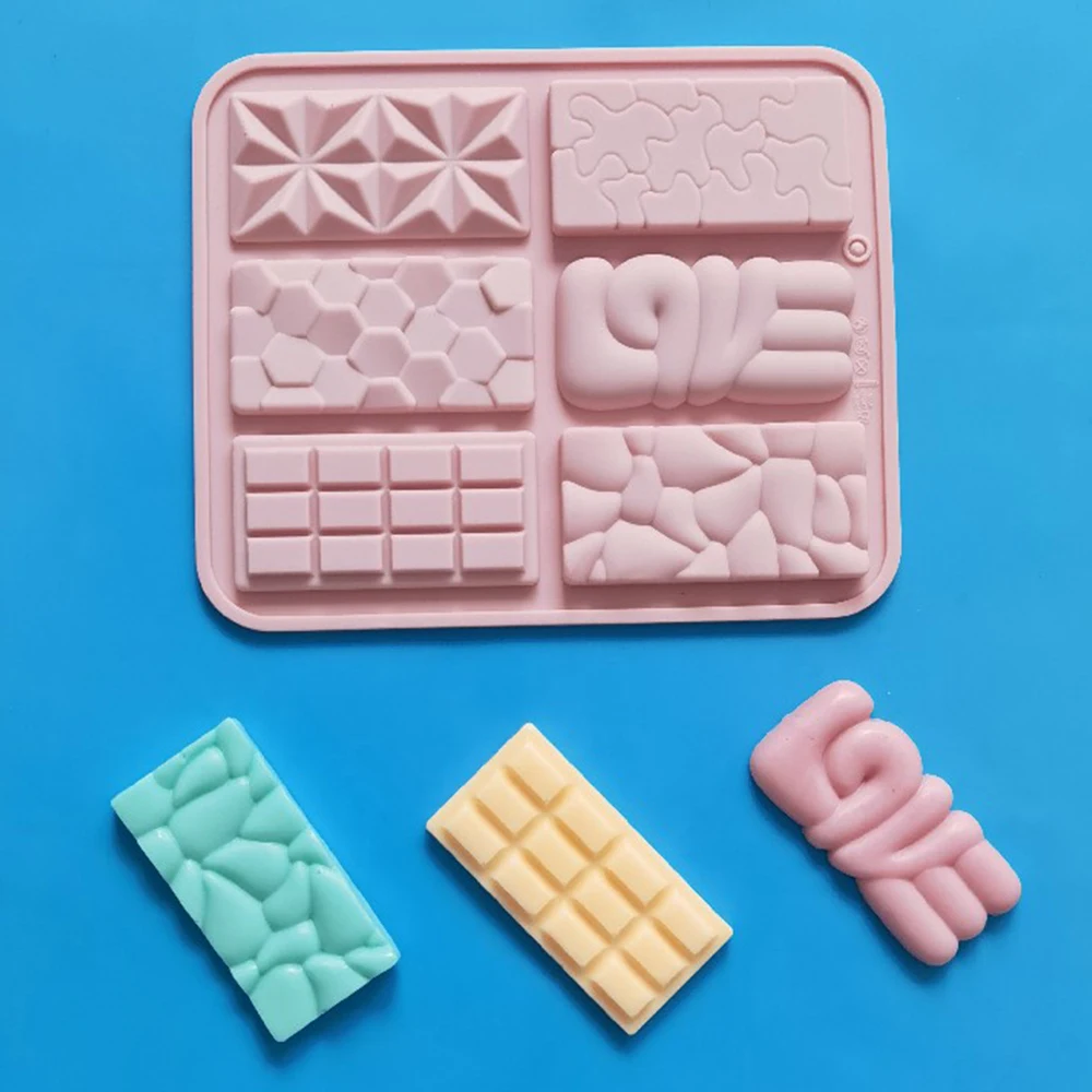 

New 6 Kinds of Different Mini Cookies Chocolate Mold Fudge Cake Candy Bar Pudding Silicone Mold DIY Cake Decoration Kitchen Too