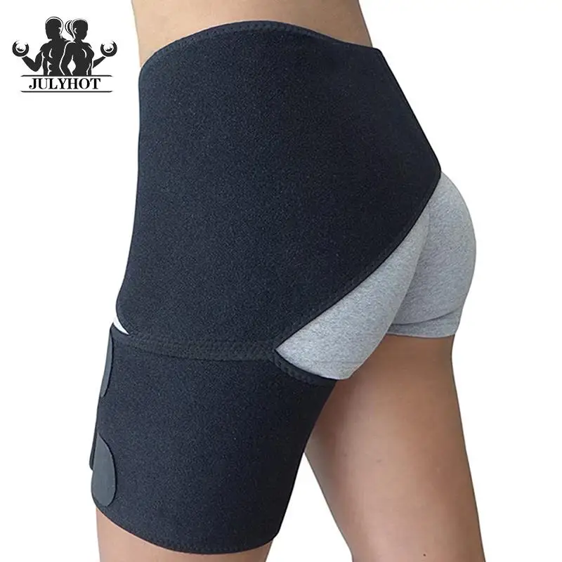 

1Pc Groin Hip Brace Thigh Support Adjustable Compression Wrap Belt For Hamstring Muscles Joints Bodybuilding Sport Protect