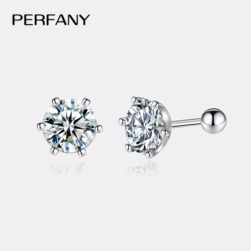 Серьги PERFANY муассанит S925