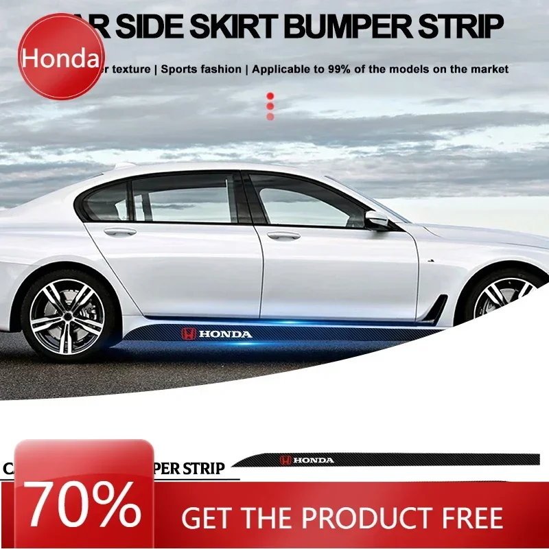 XR Car New Honda Carbon Автомобильная боковая юбка на порог наклейка в полоску защита от