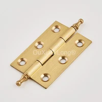 10pcs 22 53 inch brass brushed crown furniture decorative butt hinges brass cabinet hinges cupboard door hardware fg911