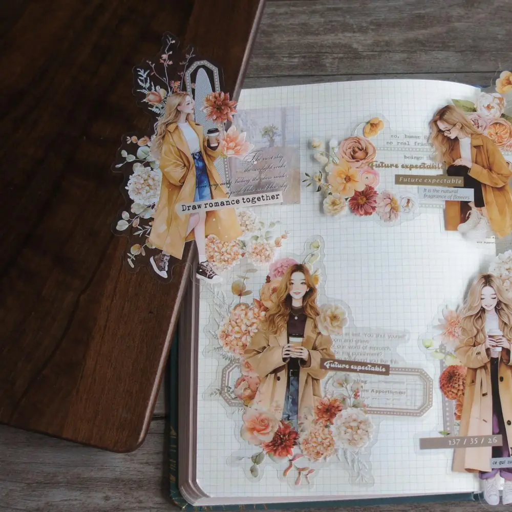 10 шт. девушка которая любит пить кофе стикер из ПВХ скрапбукинг сделай сам