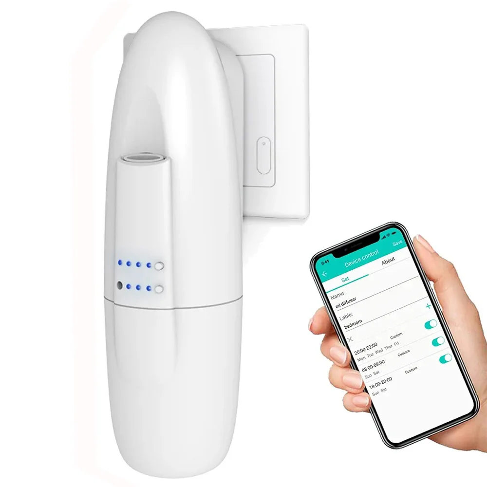 

Aromatherapy Essential Oil Diffuser Plug-in Smart Waterless Aroma Diffuser Nebulizing Scent Air Machine For Home Room Aroma Oil