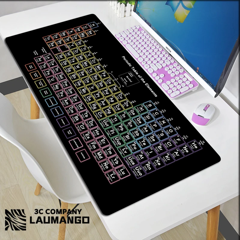 

Desktop Protector Large Mouse Pad Periodic Table of The Elements Gaming Anime Accessories Gaming Mats Pc Desk Keyboard Mousepad