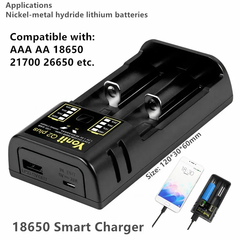 Аккумулятор 18650 GA 2200 мАч с плоским верхом 3 7-4 2 В интеллектуальное зарядное