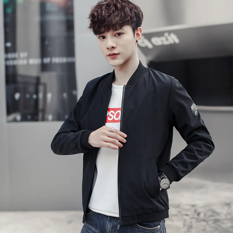 

2023HOT Spring Jackets and Coats Strip Jaqueta Masculina Male Casual Fashion Slim Fitted Zipper Jackets Men Clothing