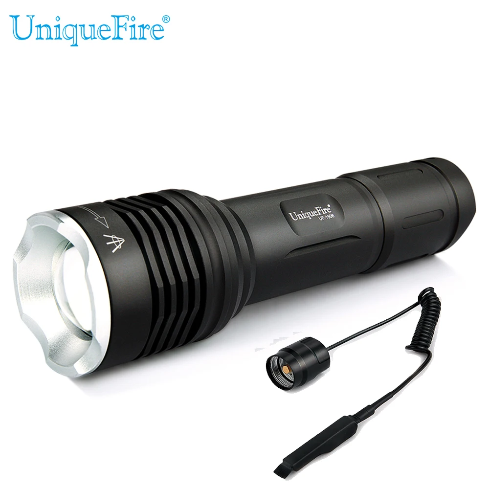 

Uniquefire 1506 Night Vision IR 850NM Flashlight Zoom Lamp Torch Lantern +Remote Pressure Switch 3 Modes