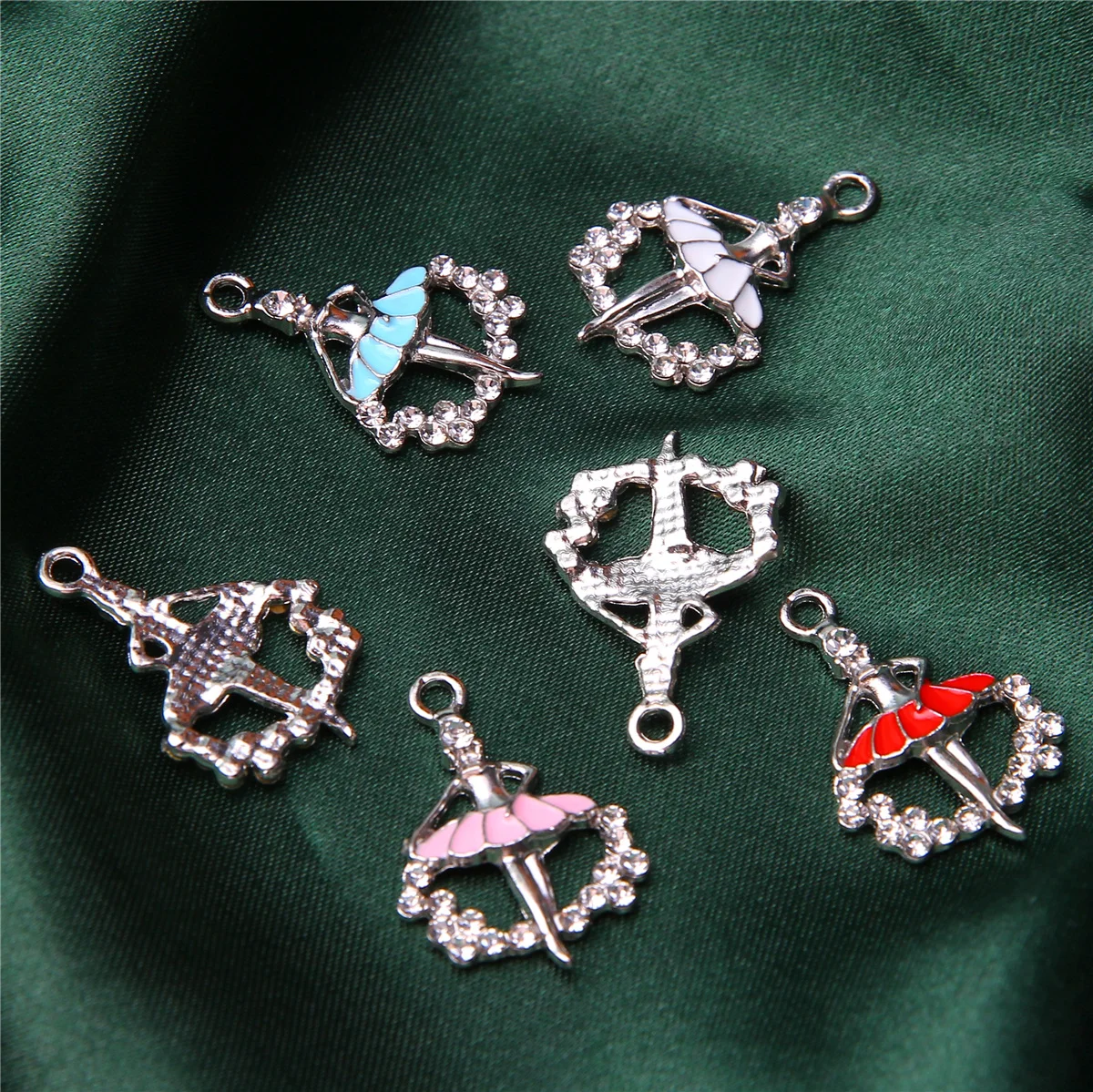 10 шт. подвеска в виде танцовщицы балета 25 х17 мм