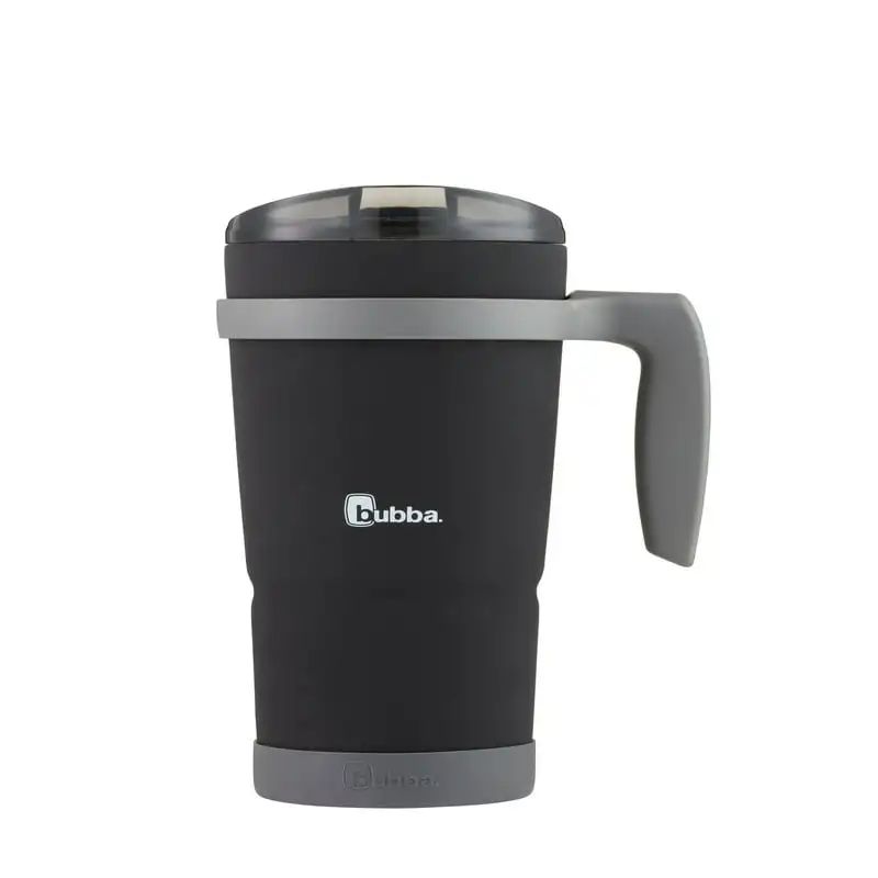 

S Stainless Steel Tumbler with Handle in Black, 32 fl oz.