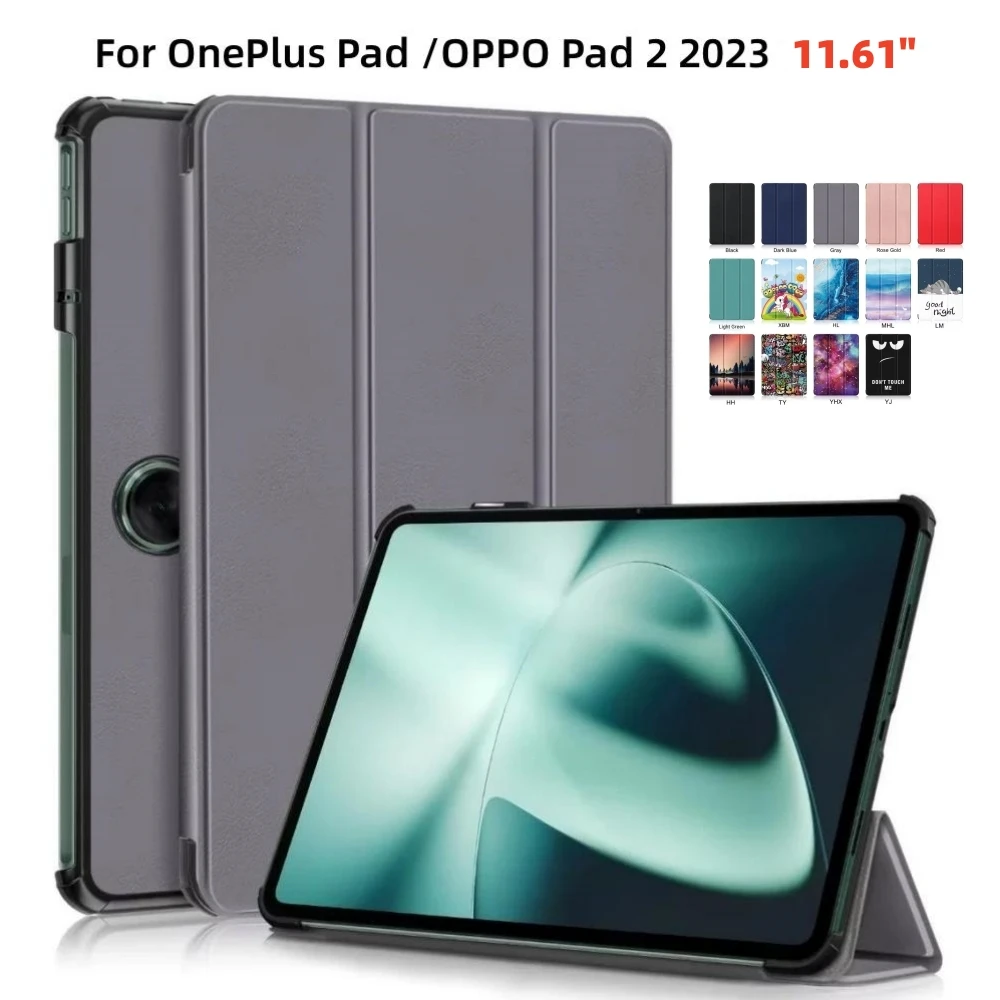 

Для OnePlus Pad 2 чехол Магнитный чехол из искусственной кожи с тремя складными подставками для планшета Funda для OnePlus Pad OPPO Pad2 2023 чехол 11,61 дюймов