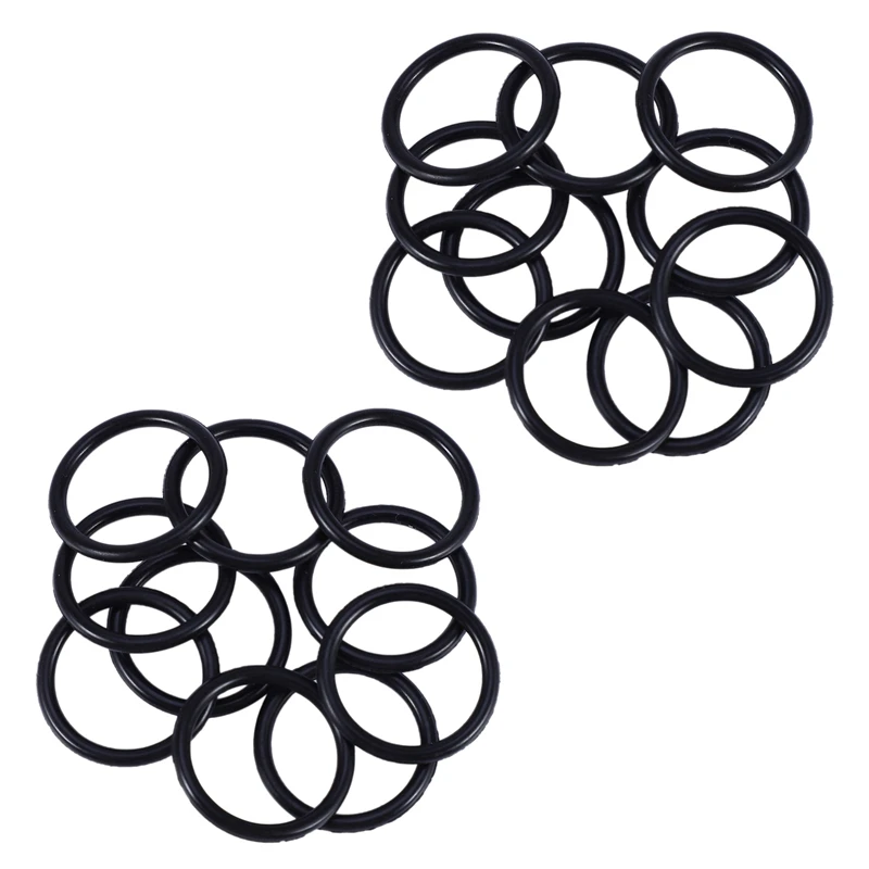 

20 Pcs Black Rubber Oil Seal O-Rings Seals Washers 30 X 25 X 2.5Mm