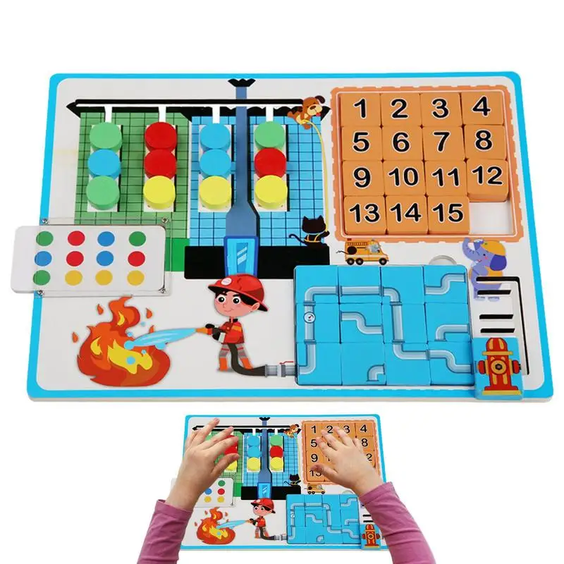 

Number Slide Puzzle Water Pipe Put Out The Fire Brain Teaser Intelligence And Early Education Travel Toy Logic Game For Kids
