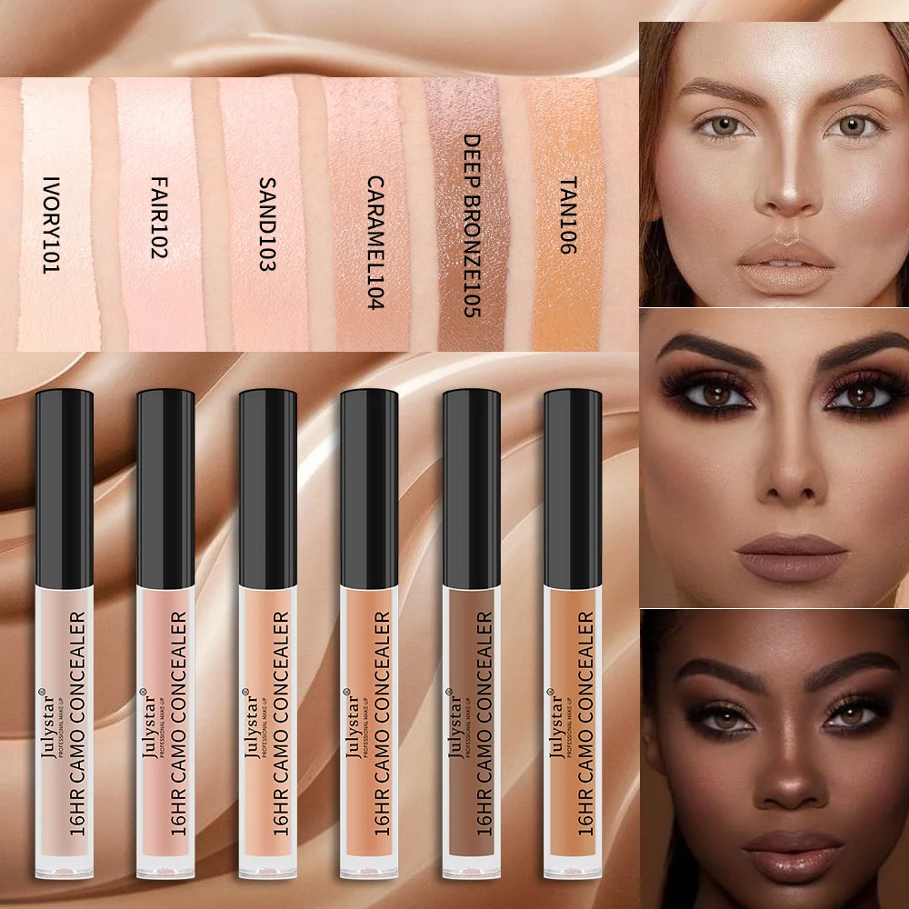 

Waterproof Concealer Long Last Face Concealer 6 Colors Liquid Concealer Anti Dark Circles Oil Control Foundation Cream Makeup