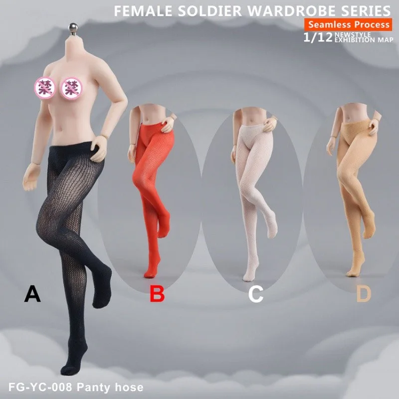 

FG-YC-008 Fire Girl Toys 1/12 Female Soldier Wardrobe Series Seamless Pantyhose for 6 Inch TBLeague Doll Clothe Hobby Collection