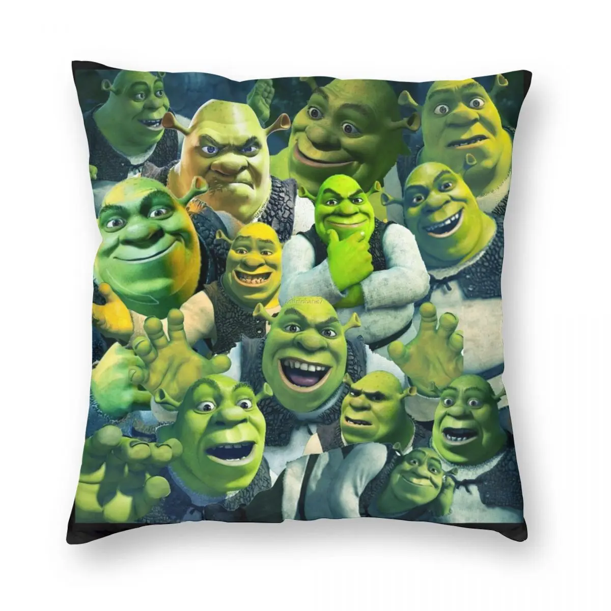 

Шрек-коллаж, забавная Подушка-чехол с рисунком, искусственная декоративная подушка, чехол для гостиной, квадратная Подушка 18 дюймов