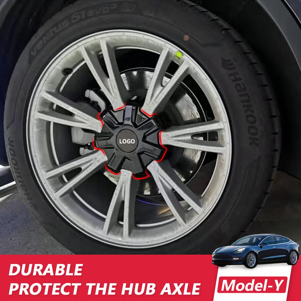 

Новинка 2021, колпачки на ступицу колеса Seven Claw с логотипом, защитная крышка автомобильного колеса, модификация ABS, аксессуары для Tesla Model Y, 4 шт./компл.