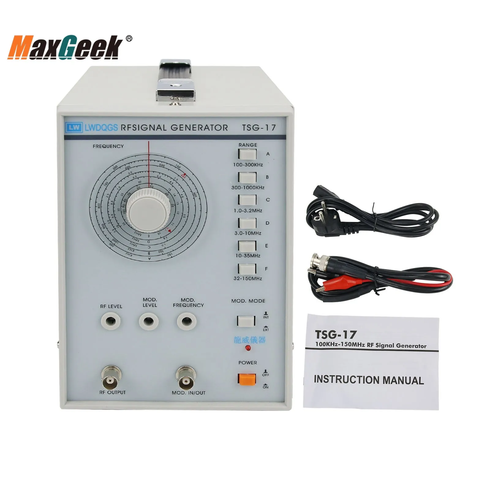 Maxgeek 220V High Frequency Signal Generator RF Radio Frequency 100KHz-150MHz