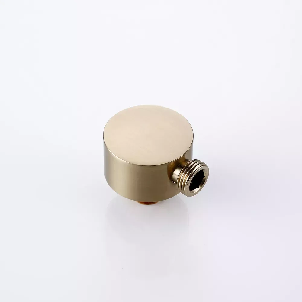 

Bath Bathroom Shower Set Solid Brass Brushed Gold Head Rianfall Luxury Combo Faucet Wall-Mount Arm Hot And Cold Mixer Diverter
