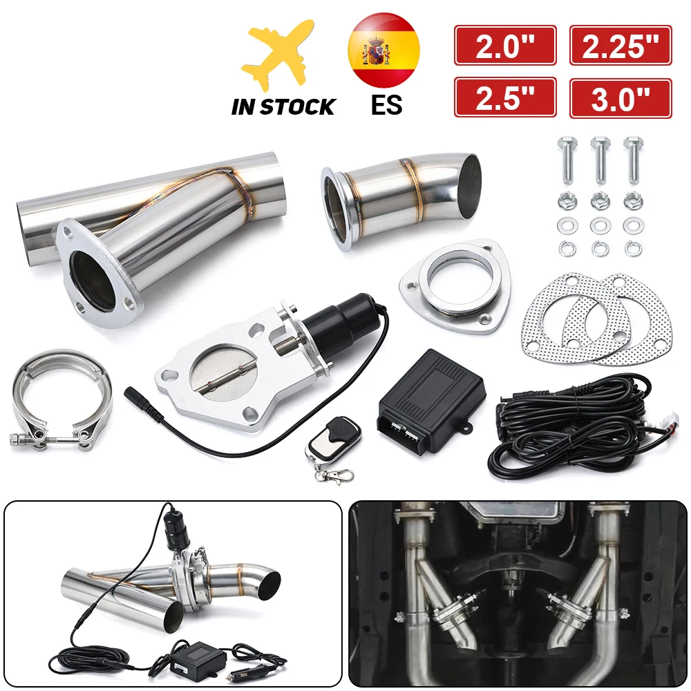 Купи 2.0-3.0" Electric Stainless Steel Exhaust System Exhaust Cutout CutOut Valve With Remote Control Be Cut Pipe Exhaust CutOut за 6,000 рублей в магазине AliExpress
