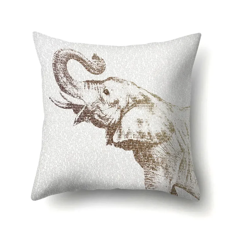 

Наволочка MINISO квадратная 45x45 см с узором слона