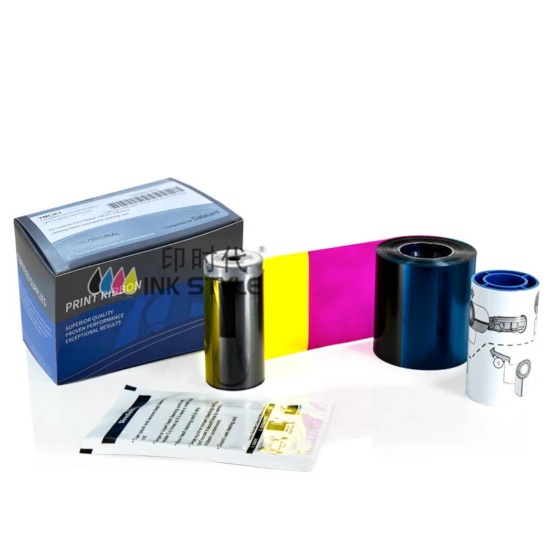 Набор из 2 шт. общий набор данных 534000-003 YMCKT цветная лента 500 принтов используется в