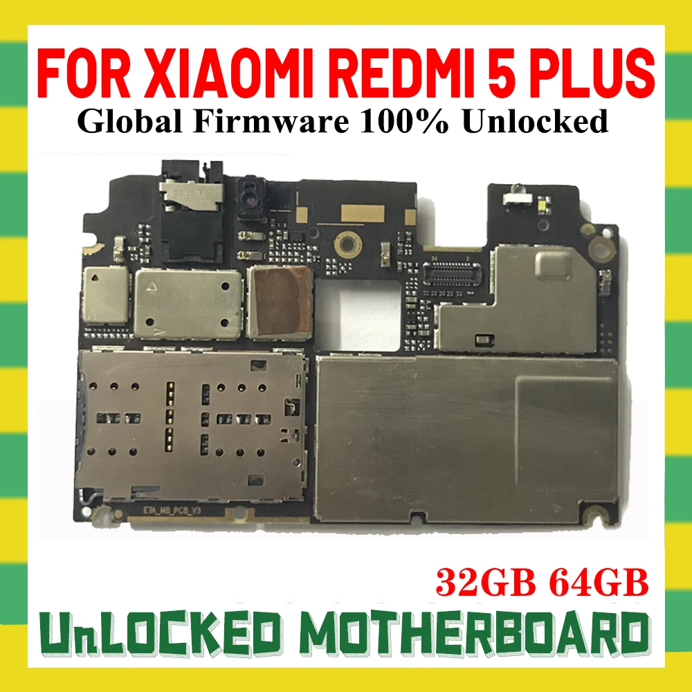 Оригинальная разблокированная материнская плата для Xiaomi Redmi 5 Plus 4 ГБ 64 Гб ПЗУ