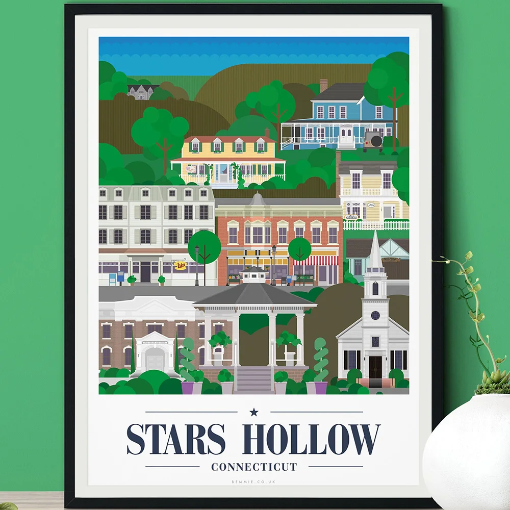 

Nordic Canvas Painting Stars Hollow Inspired By The Gilmore Girls Posters and Prints Wall Art Picture for Living Room Home Decor