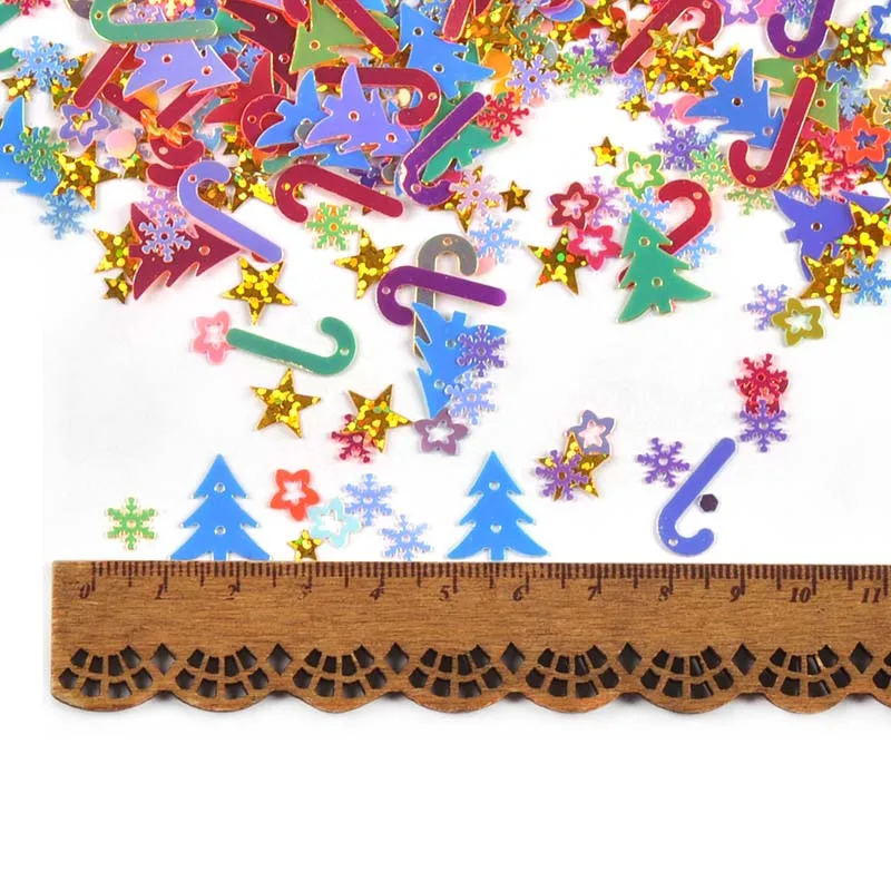 

Рождественские снежинки ПВХ конфетти 4,5-27 мм