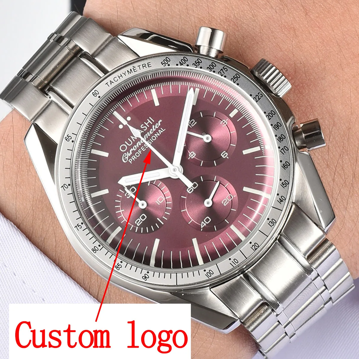 

VK63 movement men watch custom logo watch vk63 case nh35 cases japan quartz chronograph watch nh36 case speed watch waterproof