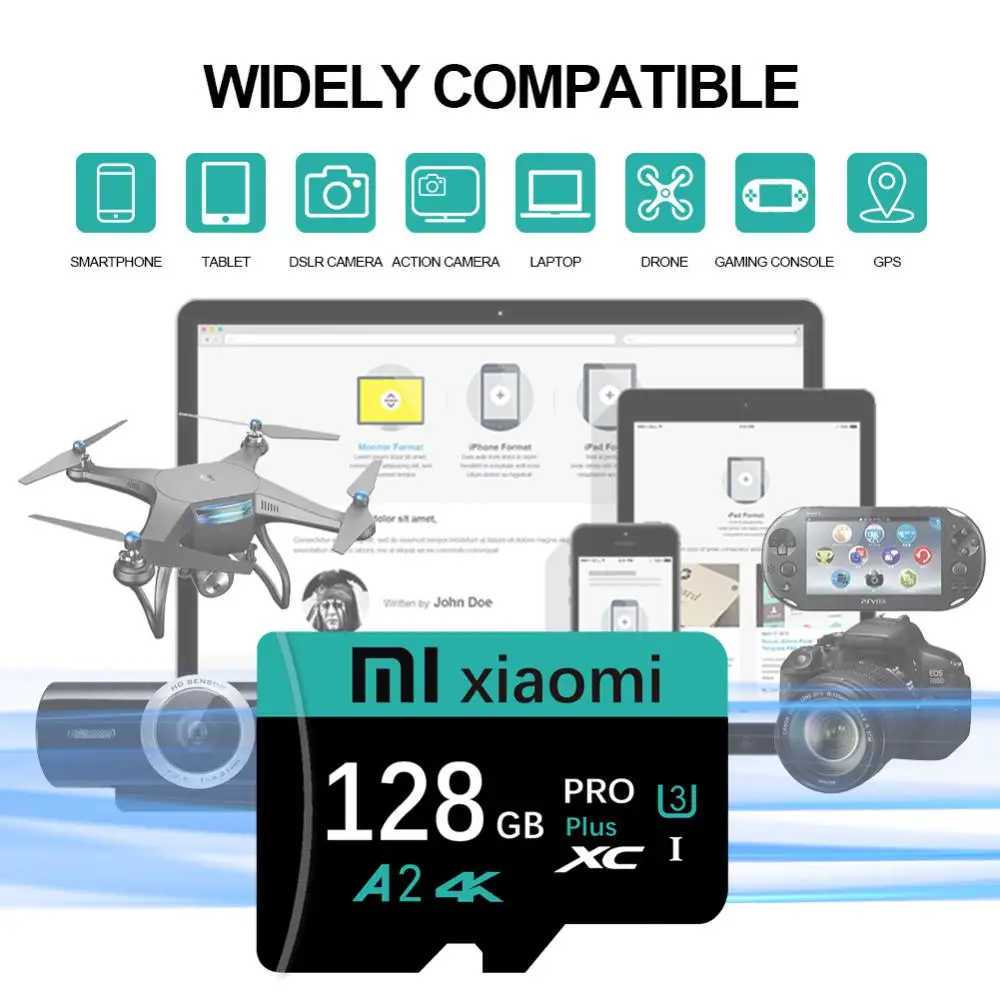 Оригинальная карта памяти Xiaomi 1 ТБ 2 Class 10 Высокоскоростная флэш-карта U3 A2 128 ГБ