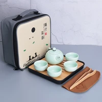 portable travel tea set yaguang kung fu ceramic one pot four cups office business gifts