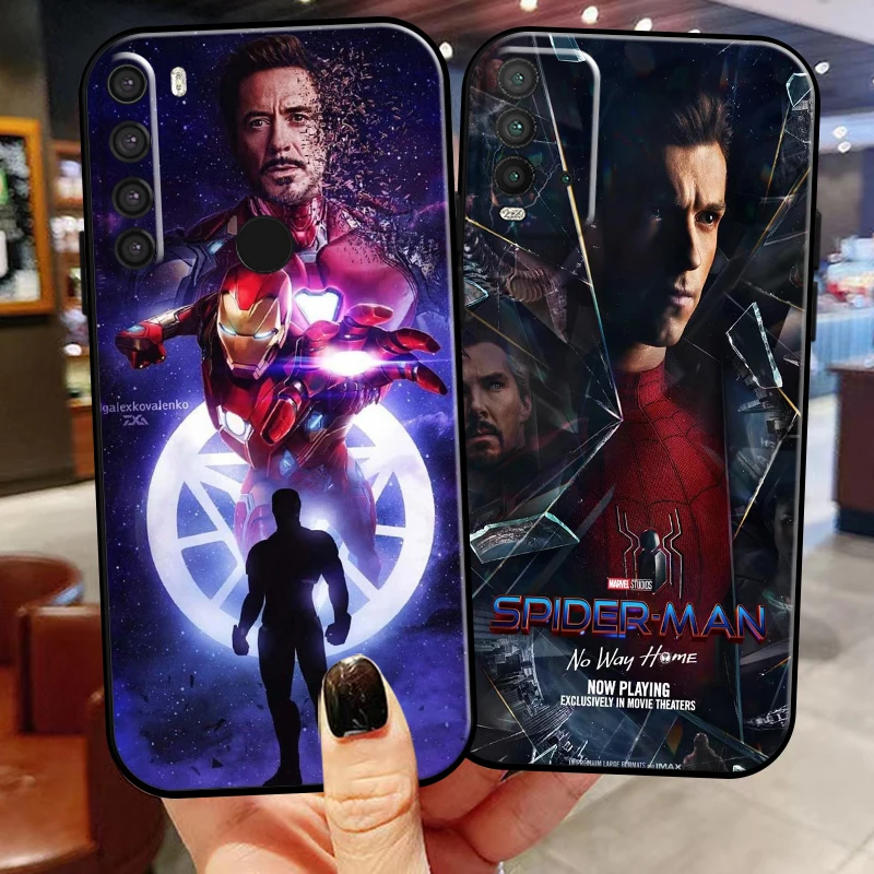 

Avengers Iron Man Spiderman Phone Case For Xiaomi Redmi Note 10 10S 9 9S 9T 5G 8 8T 7 Pro Redmi 10 9 9T 9A 9C 8 8A Funda Soft