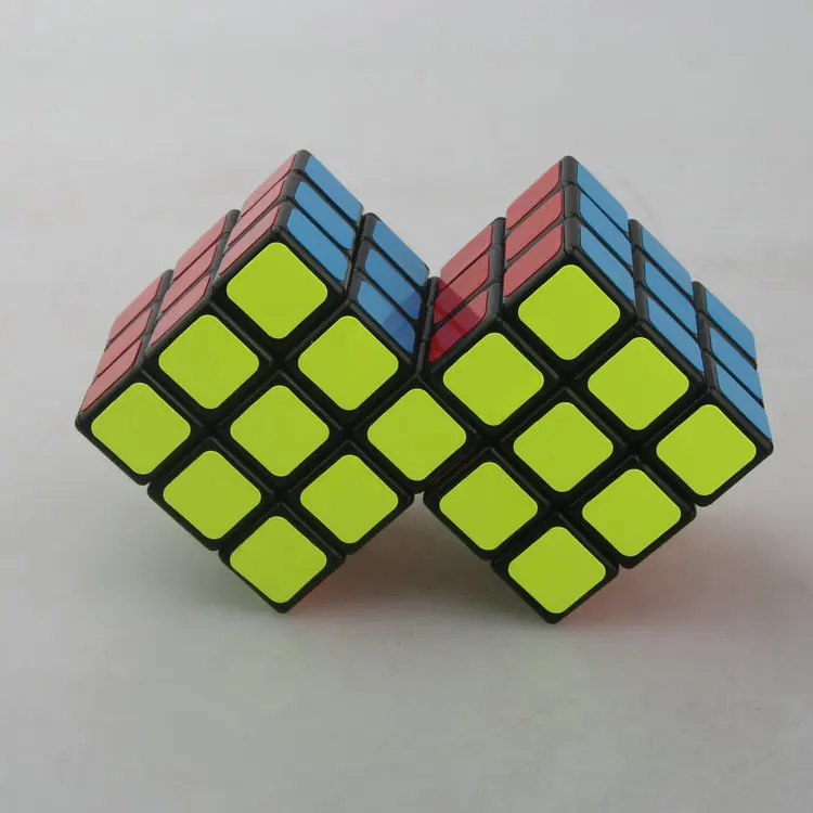Фото Cubetрант двойной 3x3 лестница комбинированный куб черный ограниченное вращение без наклеек 3x3x 3 скорости головоломка вращающийся мозг №1